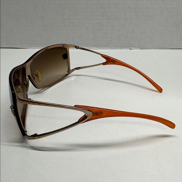 Versace Sunglasses Mod 2048 Vintage Oversized Designer Shield Glasses Orange main image 12